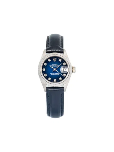 Pre-owned Rolex Datejust 26mm In Blue