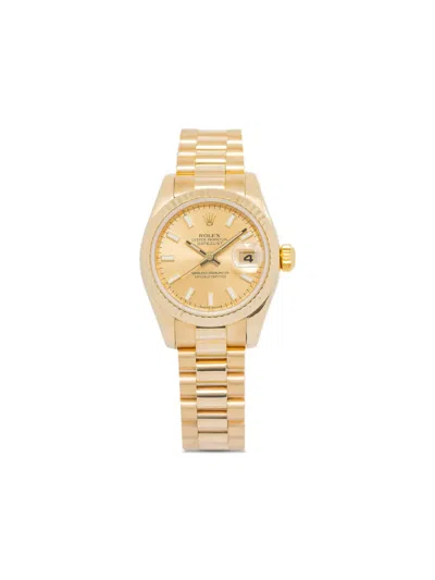 Pre-owned Rolex Datejust 26mm In Gold