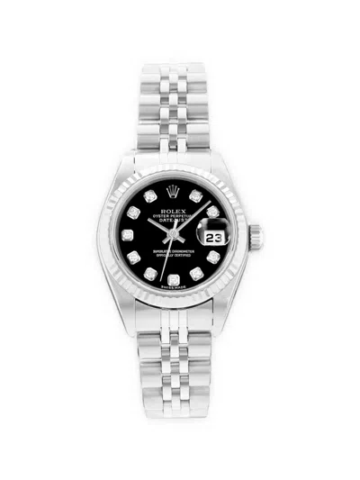 Pre-owned Rolex Datejust 26mm Watch In Black