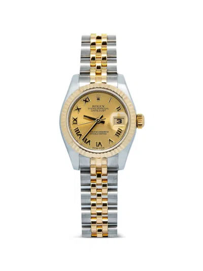 Pre-owned Rolex Datejust 26mm Watch In Gold