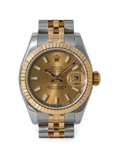 Pre-owned Rolex Datejust 26mm Watch In Gold