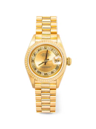 Pre-owned Rolex Datejust 26mm Watch In Gold