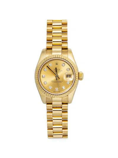 Pre-owned Rolex Datejust 26mm Watch In Gold