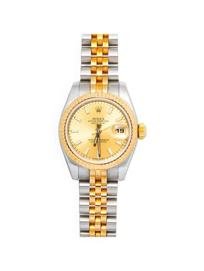 Pre-owned Rolex Datejust 26mm Watch In Gold