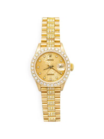Pre-owned Rolex Datejust 26mm Watch In Gold