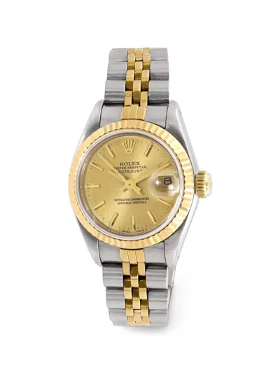 Pre-owned Rolex Datejust 26mm Watch In Gold
