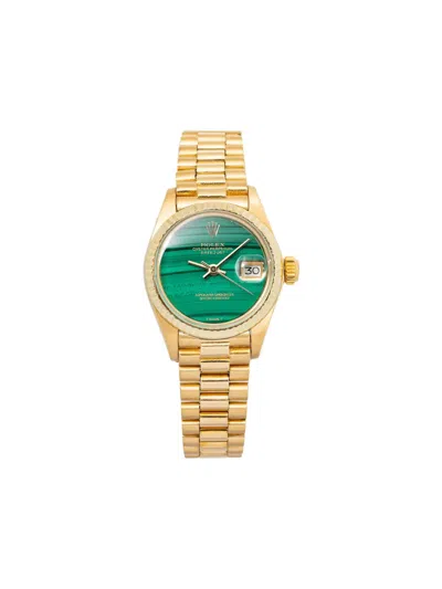 Pre-owned Rolex Datejust 26mm Watch In Green