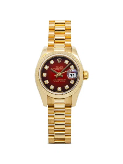 Pre-owned Rolex Datejust 26mm Watch In Red