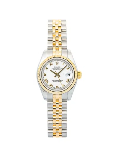 Pre-owned Rolex Datejust 26mm Watch In White