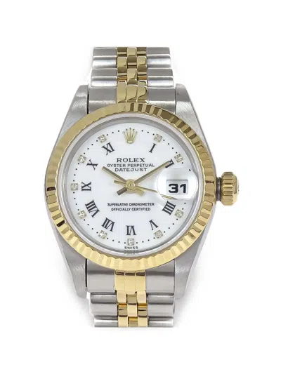 Pre-owned Rolex Datejust 26mm Watch In White