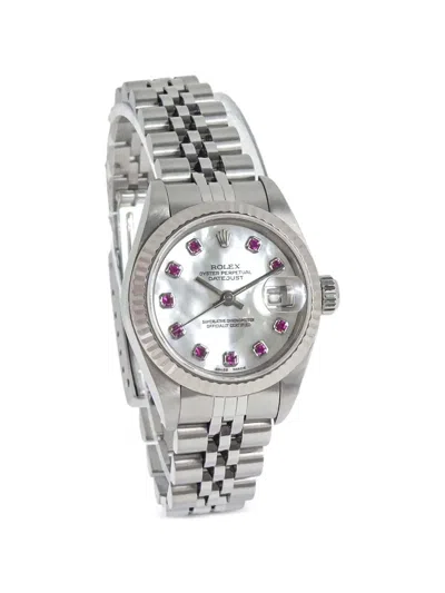 Pre-owned Rolex Datejust 26mm Watch In White