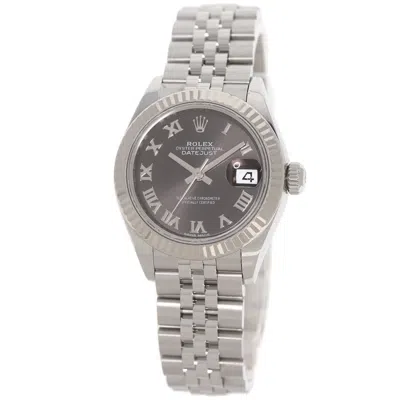 Pre-owned Rolex Datejust 28 Stainless Steel Wristwatch () In Grey