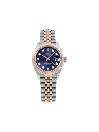 Pre-owned Rolex Datejust 28mm In Silver