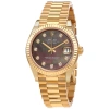 ROLEX ROLEX DATEJUST 31 AUTOMATIC 18KT YELLOW GOLD DIAMOND BLACK MOTHER OF PEARL DIAL LADIES WATCH 278278B