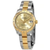 ROLEX ROLEX DATEJUST 31 AUTOMATIC CHAMPAGNE DIAMOND DIAL LADIES STEEL AND 18KT YELLOW GOLD OYSTER WATCH 27
