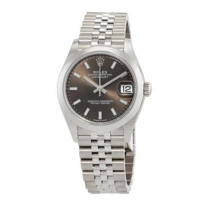Rolex Datejust 31 Automatic Chronometer Dark Grey Dial Ladies Watch 278240rsj In Green