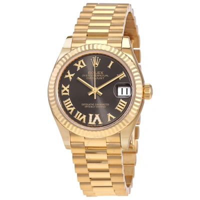 Rolex Datejust 31 Automatic Chronometer Ladies Watch 278278gyrdp In Dark / Gold / Grey / Rhodium / Yellow
