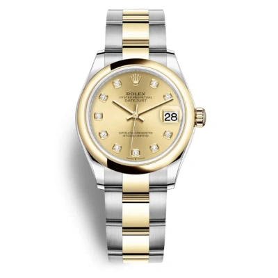 Rolex Datejust 31 Automatic Diamond Champagne Dial Ladies Watch 278243cdo In Champagne / Gold / Gold Tone / Yellow