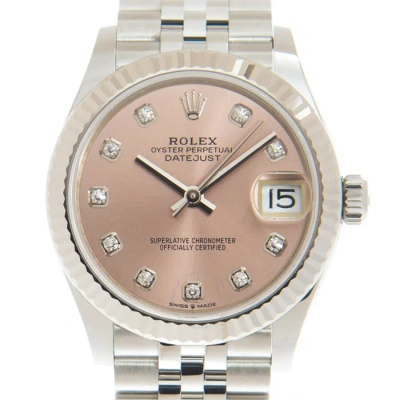 Rolex Datejust 31 Automatic Diamond Pink Dial Ladies Watch 278274pdj In White