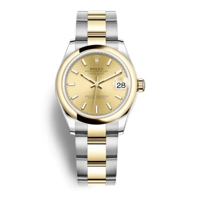 Rolex Datejust 31 Champagne Dial Automatic Ladies Steel And 18kt Yellow Gold Oyster Watch 278243cso