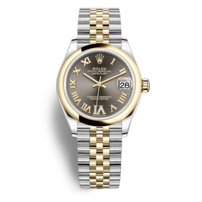 Rolex Datejust 31 Dark Grey Dial Steel And 18kt Yellow Gold Jubilee Watch 278243gyrdj