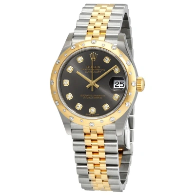 Rolex Datejust 31 Dark Grey Diamond Dial Automatic Ladies Steel And 18kt Yellow Gold Jubilee Watch 2