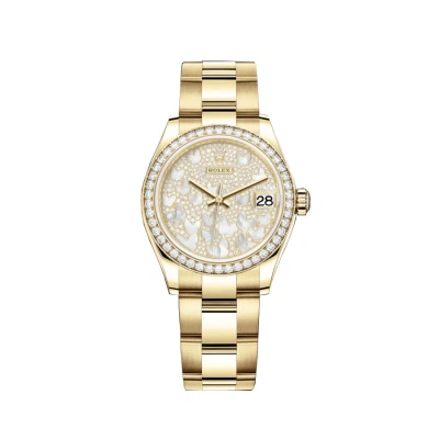 Rolex Datejust 31 Diamond Pave In Gold