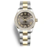 ROLEX ROLEX DATEJUST 31 GREY DIAL LADIES STEEL AND 18KT YELLOW GOLD OYSTER WATCH 278383GYRDO