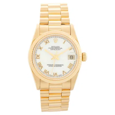 Pre-owned Rolex Datejust 31 Midsize Yellow Gold Watch 78278