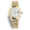 ROLEX ROLEX DATEJUST 31 MOTHER OF PEARL DIAMOND DIAL AUTOMATIC 18KT YELLOW GOLD ROLEX PRESIDENT WATCH 2782