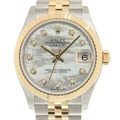 Rolex Datejust 31 Mother Of Pearl Diamond Dial Automatic Ladies Steel And 18kt Yellow Gold Jubilee W