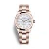 ROLEX ROLEX DATEJUST 31 MOTHER OF PEARL DIAMOND DIAL LADIES 18 CT EVEROSE GOLD OYSTER WATCH 278245MDO