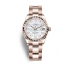 ROLEX ROLEX DATEJUST 31 MOTHER OF PEARL DIAMOND DIAL LADIES 18KT EVEROSE GOLD OYSTER WATCH 278275MDO