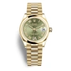 ROLEX ROLEX DATEJUST 31 OLIVE GREEN DIAL AUTOMATIC LADIES 18KT YELLOW GOLD PRESIDENT WATCH 278248GNRDP