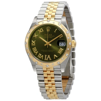 Rolex Datejust 31 Olive Green Dial Automatic Ladies Steel And 18kt Yellow Gold Jubilee Watch 278343g