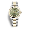 ROLEX ROLEX DATEJUST 31 OLIVE GREEN DIAMOND DIAL LADIES OYSTER WATCH 278243GNDO