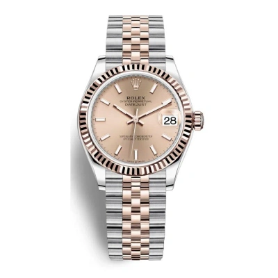 Rolex Datejust 31 Rose Dial Automatic Ladies Steel And 18kt Everose Gold Jubilee Watch 278271pksj