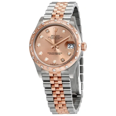 Rolex Datejust 31 Rose Dial Automatic Ladies Steel And 18kt Everose Gold Jubilee Watch 278341pdj In Pink