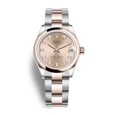 Rolex Datejust 31 Rose Dial Automatic Ladies Steel And 18kt Everose Gold Oyster Watch 278241pdo