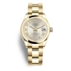 ROLEX ROLEX DATEJUST 31 SILVER DIAL AUTOMATIC LADIES 18KT YELLOW GOLD OYSTER WATCH 278248SRDO