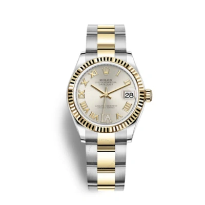 Rolex Datejust 31 Silver Dial Automatic Ladies Steel And 18kt Yellow Gold Oyster Watch 278273srdo In Metallic