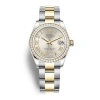 ROLEX ROLEX DATEJUST 31 SILVER DIAL AUTOMATIC LADIES STEEL AND 18KT YELLOW GOLD OYSTER WATCH 278383SRDO