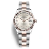 ROLEX ROLEX DATEJUST 31 SILVER DIAMOND DIAL AUTOMATIC LADIES STEEL AND 18KT EVEROSE GOLD OYSTER WATCH 2782