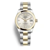 ROLEX ROLEX DATEJUST 31 SILVER DIAMOND DIAL STEEL AND 18KT YELLOW GOLD OYSTER WATCH 278243SDO