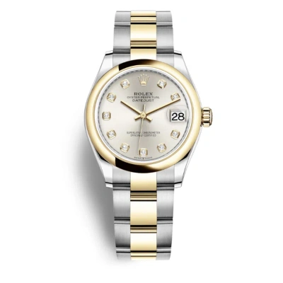 Rolex Datejust 31 Silver Diamond Dial Steel And 18kt Yellow Gold Oyster Watch 278243sdo In Metallic