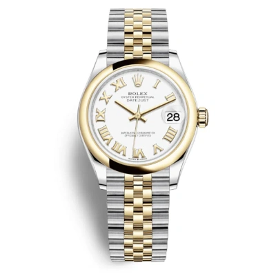Rolex Datejust 31 White Dial Automatic Ladies Steel And 18kt Yellow Gold Jubilee Watch 278243wrj In Metallic