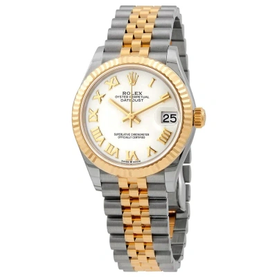 Rolex Datejust 31 White Dial Automatic Ladies Steel And 18kt Yellow Gold Jubilee Watch 278273wrj In Metallic