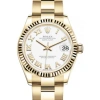 ROLEX ROLEX DATEJUST 31 WHITE DIAL LADIES 18KT YELLOW GOLD OYSTER WATCH 278278WRO