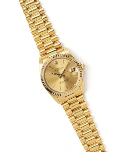 Rolex Datejust 31mm Mid Size 18k Gold 1987 Watch