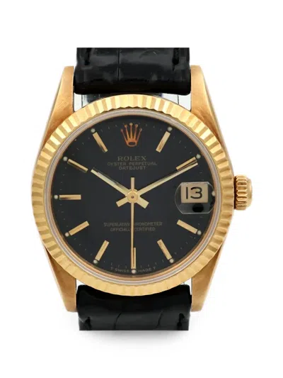 Pre-owned Rolex Datejust 31mm Watch In Black